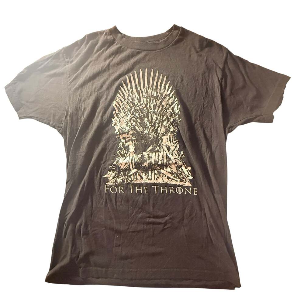 Game of Thrones For The Throne Iron Throne Graphic T-Shirt Large
